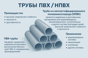 Трубы ПВХ: характеристики, преимущества и области применения
